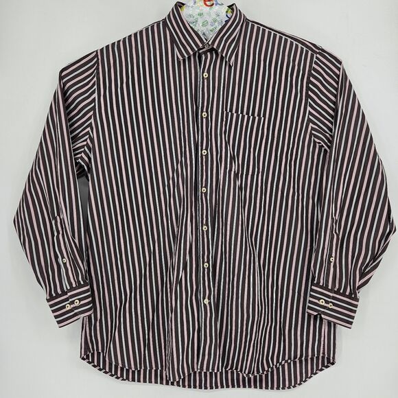 Peter Millar Shirt Mens XXL Button Up Long Sleeve Preppy Striped Casual Colorful - Picture 1 of 10